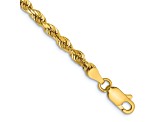 14k Yellow Gold 3.35mm Diamond-Cut Quadruple Rope Link Bracelet