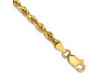 14k Yellow Gold 3.35mm Diamond-Cut Quadruple Rope Link Bracelet