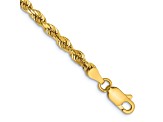 14k Yellow Gold 3.35mm Diamond-Cut Quadruple Rope Link Bracelet