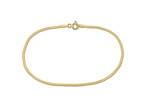 10K Yellow Gold 1.55mm Serpentine Bracelet