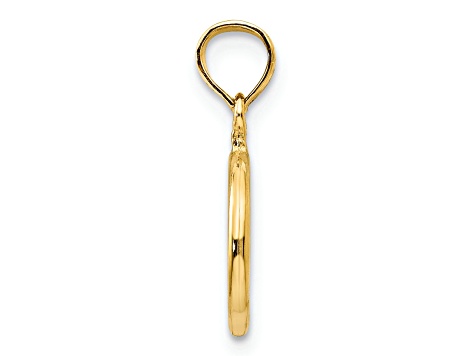 10K Yellow Gold Polished Peace Symbol Pendant