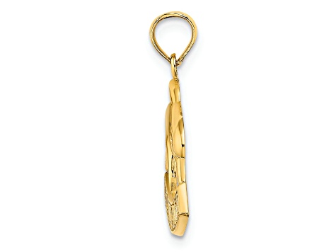 14k Yellow Gold HAWAII Dolphin Charm