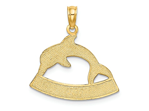 14k Yellow Gold HAWAII Dolphin Charm