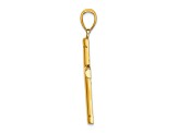 14k Yellow Gold Tubular Cross Charm