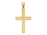 14k Yellow Gold Tubular Cross Charm