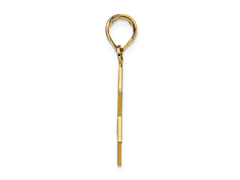 14k Yellow Gold Solid Satin Star of David Charm