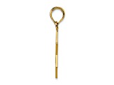 14k Yellow Gold Solid Satin Star of David Charm