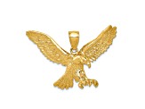 10K Yellow Gold Textured Eagle Pendant