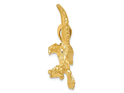 10K Yellow Gold Textured Eagle Pendant
