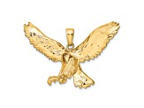10K Yellow Gold Textured Eagle Pendant