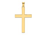 14k Yellow Gold Polished Cross Pendant