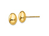 14k Yellow Gold Polished 10mm Stud Earrings
