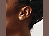 14k Yellow Gold Polished 10mm Stud Earrings