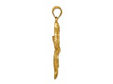 14k Yellow Gold Polished Textured Snake Pendant