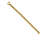 14k Yellow Gold 7.6mm Polished Fancy Rolo Link Bracelet
