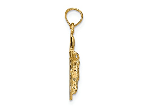 14K Yellow Gold Crucifix Pendant