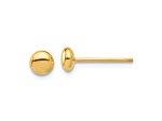 14k Yellow Gold 4.4mm Polished Button Earrings