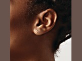 14k Rose Gold Polished 4.5mm Button Earrings