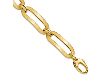 Picture of 14k Yellow Gold 11.3mm Polished and Brushed Fancy Link Bracelet