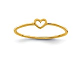 14K Yellow Gold Polished Heart Ring