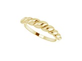 14K Yellow Gold Rope Style Dome Ring