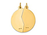 14k Yellow Gold Satin Mizpah 2-piece Break-Apart Charm