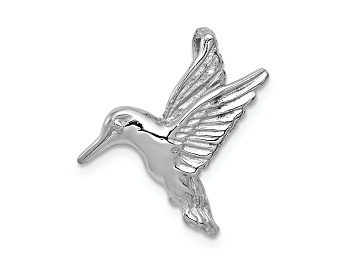 Picture of 14K White Gold Polished Open-Backed Hummingbird Chain Slide