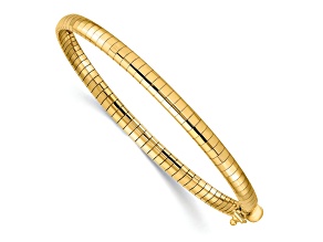 10k Yellow Gold 4mm Domed Omega Bracelet