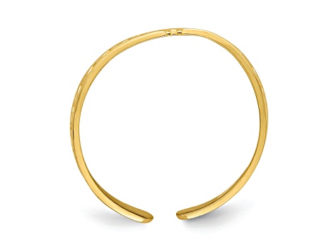 14K Yellow Gold Heart Design Adjustable Toe Ring