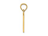 14k Yellow Gold Textured #1 Teacher pendant