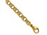14K Yellow Gold Triple Link 9mm 7 Inch Charm Bracelet
