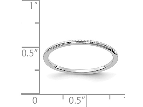 14K White Gold 1.2mm Milgrain Stackable Expressions Band