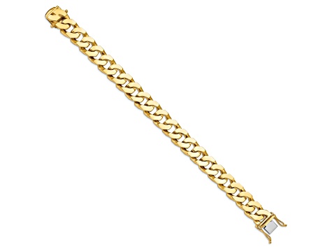 14k Yellow Gold and 14k White Gold 11.6mm Hand-Polished Fancy Link Bracelet