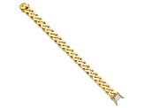 14k Yellow Gold and 14k White Gold 11.6mm Hand-Polished Fancy Link Bracelet
