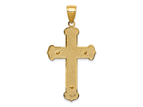 14K Yellow Gold Polished Crucifix Pendant