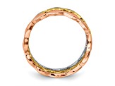 14K Yellow, White and Rose Gold Set of 3 Stackable Rings