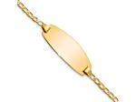 14k Yellow Gold Oval Curb Link ID Bracelet