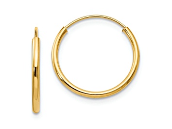 Picture of 14K Yellow Gold Endless Hoop Earrings
