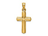 14K Yellow Gold Reversible Crucifix Pendant