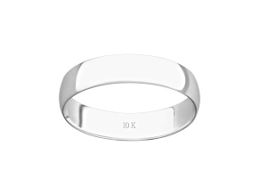 4mm Lightweight Men's Wedding Band in 10k White Gold