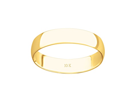 4mm Lightweight Men's Wedding Band in 10k Yellow Gold