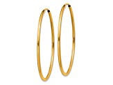 14k Yellow Gold Polished 1 1/2" Round Endless Hoop Earrings