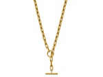 14K Yellow Gold Paperclip 18-inch Toggle Necklace