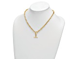 14K Yellow Gold Paperclip 18-inch Toggle Necklace