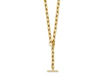 14K Yellow Gold Paperclip Y-drop 24-inch Toggle Necklace