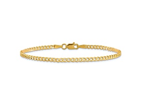 10k Yellow Gold 2.5mm Curb Link Bracelet