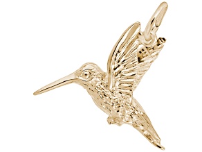 14K Yellow Gold Hummingbird Charm