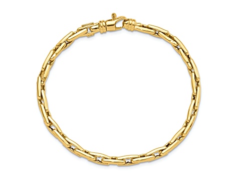 14K Yellow Gold Polished 4.2mm Fancy Link Bracelet