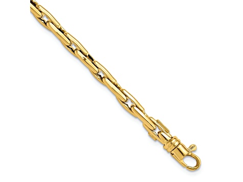 14K Yellow Gold Polished 4.2mm Fancy Link Bracelet