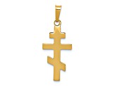 14K Yellow Gold Eastern Orthodox Cross Charm